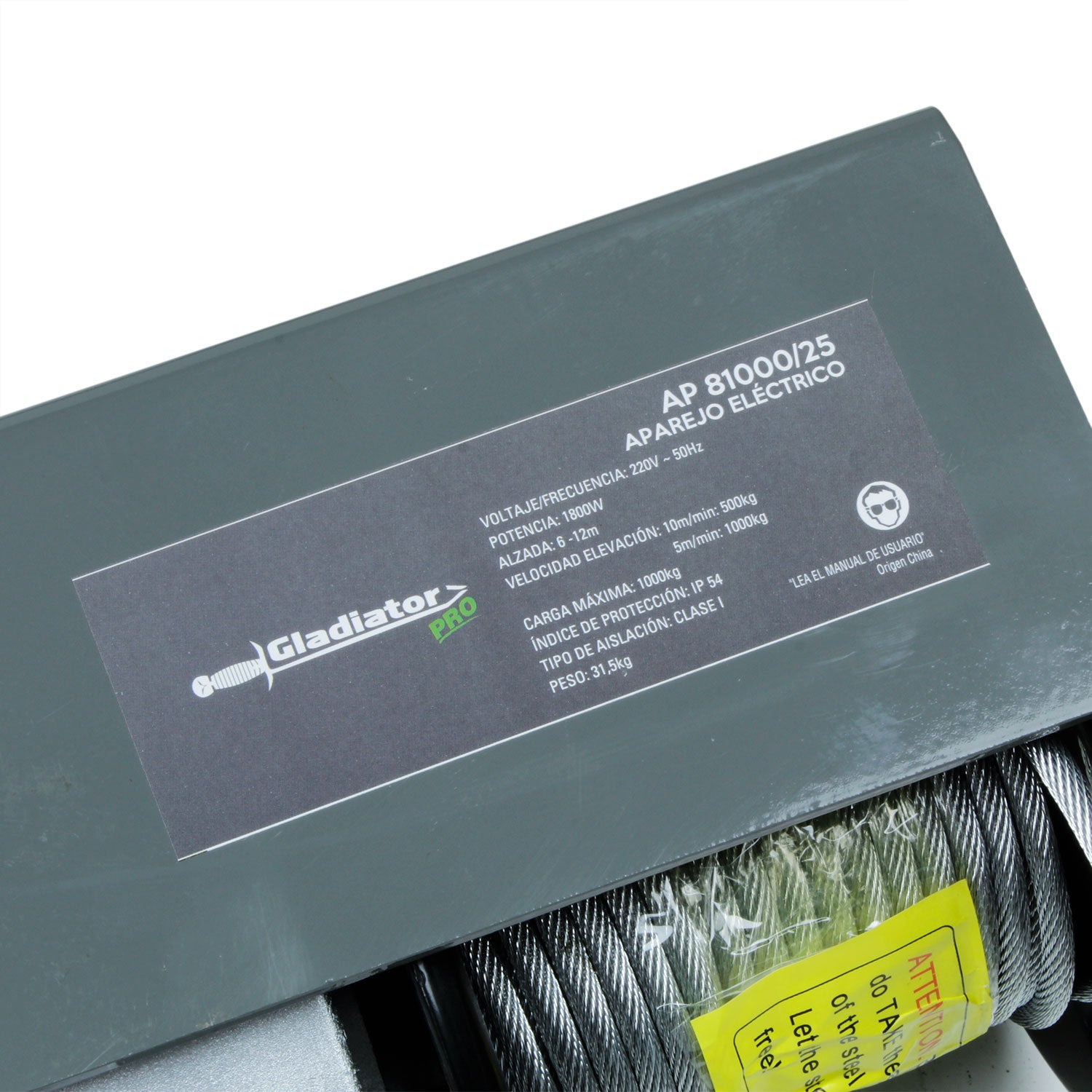 TECLE ELECTRICO 1000kg 1800w Alzada 6-12mts AP810