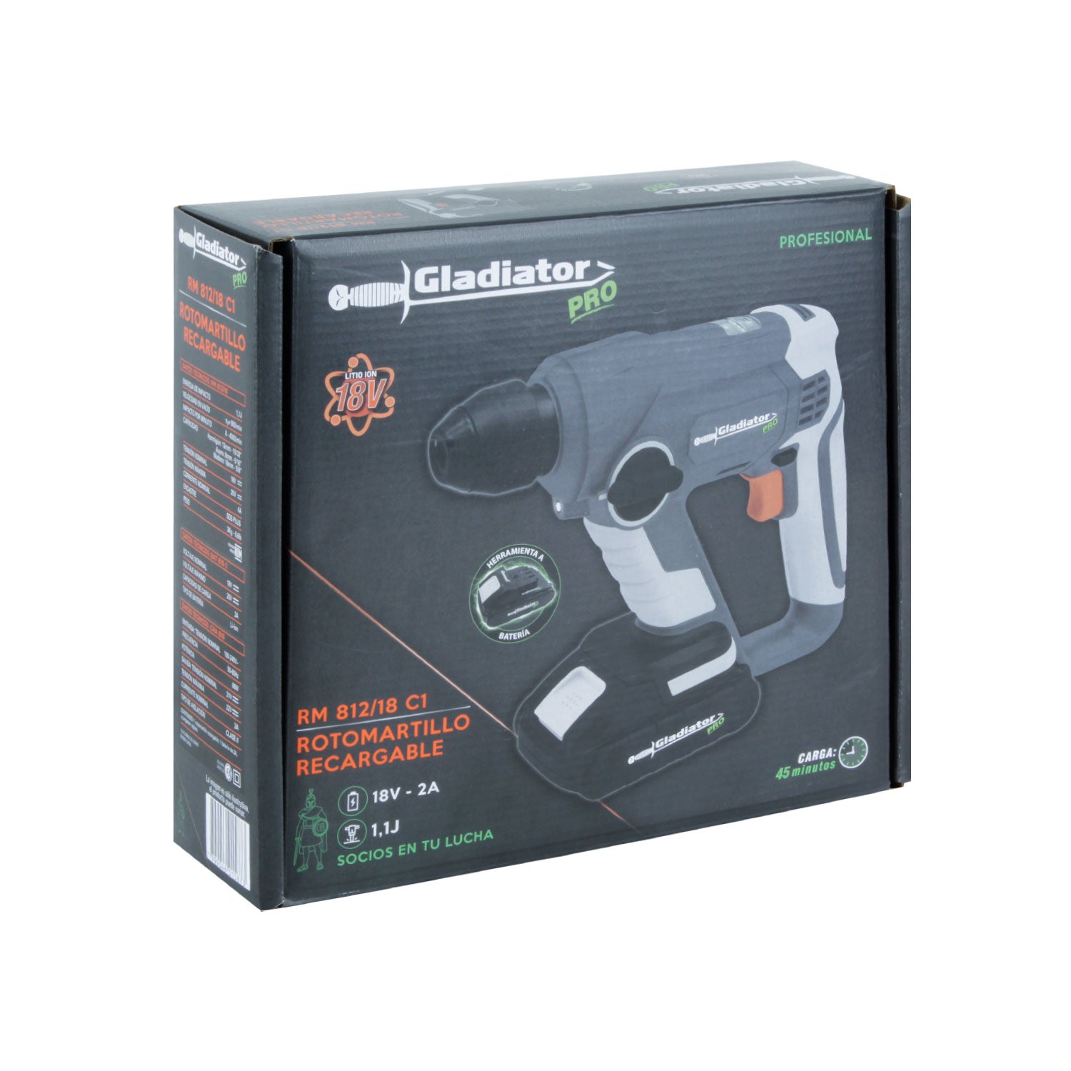 ROTOMARTILLO INALAMBRICO 18V 1BAT RM812/18 C1