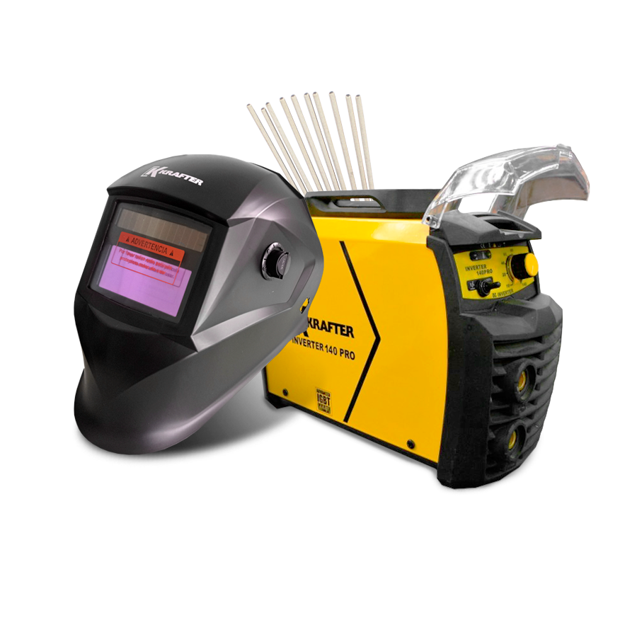Pack Soldadora Invertig 160-PRO Krafter + Máscara + Electrodos