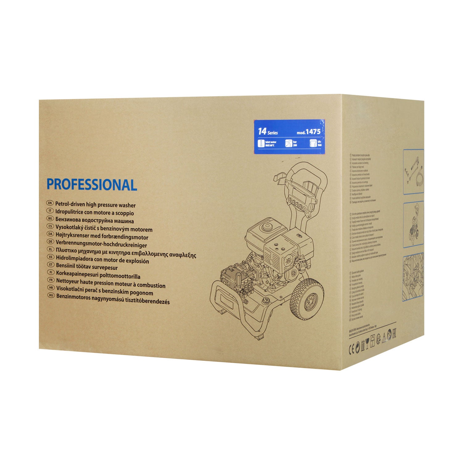 HIDROLAVADORA 280 Bar Gasolina 13Hp 1475