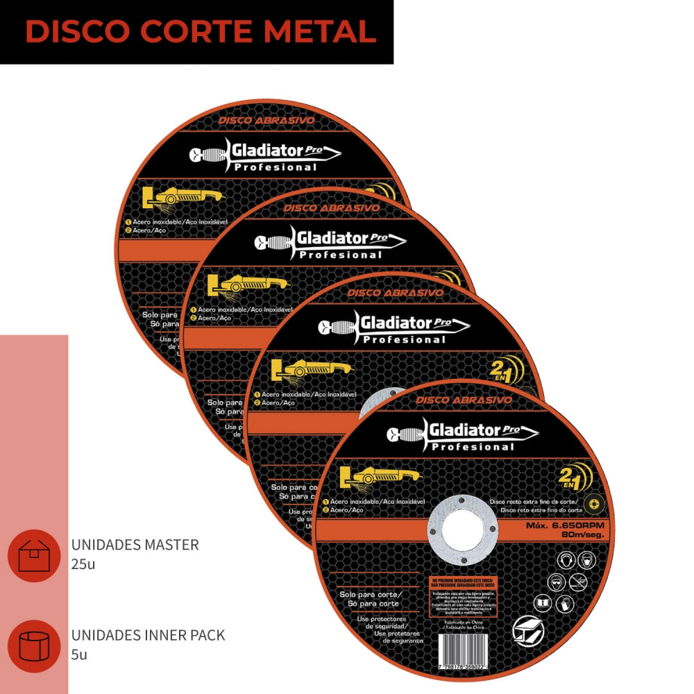 DISCO CORTE 14&#39;; x 3.2mm METAL/INOX DAC 835032