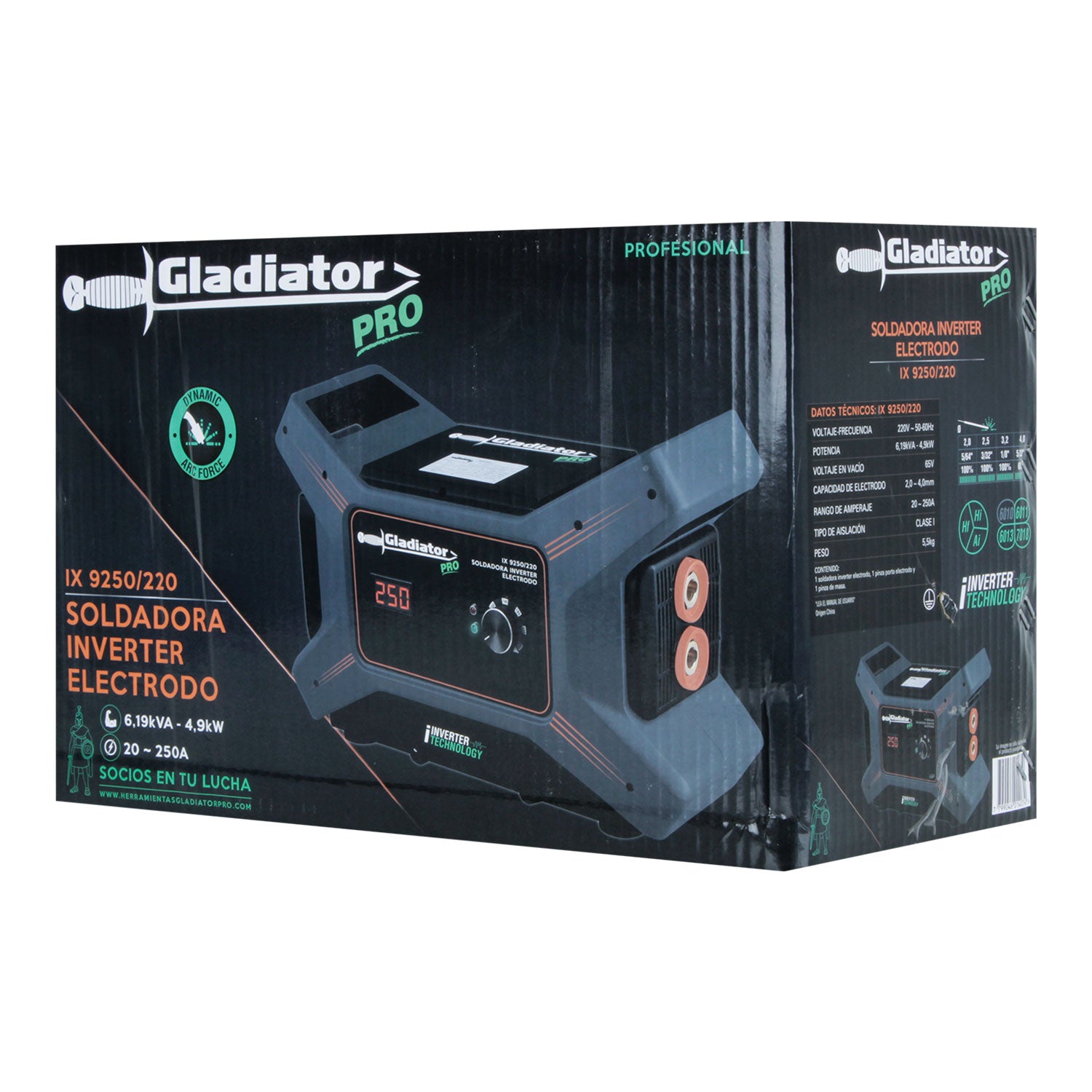 SOLDADORA INV ARCO MANUAL 250 amp IX 9250/220