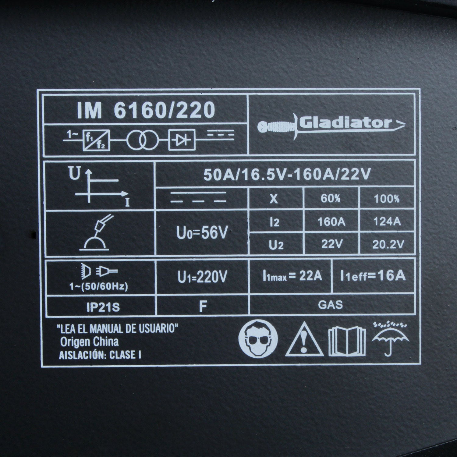 SOLDADORA INVERTER MIG 160 amp IM 6160/220