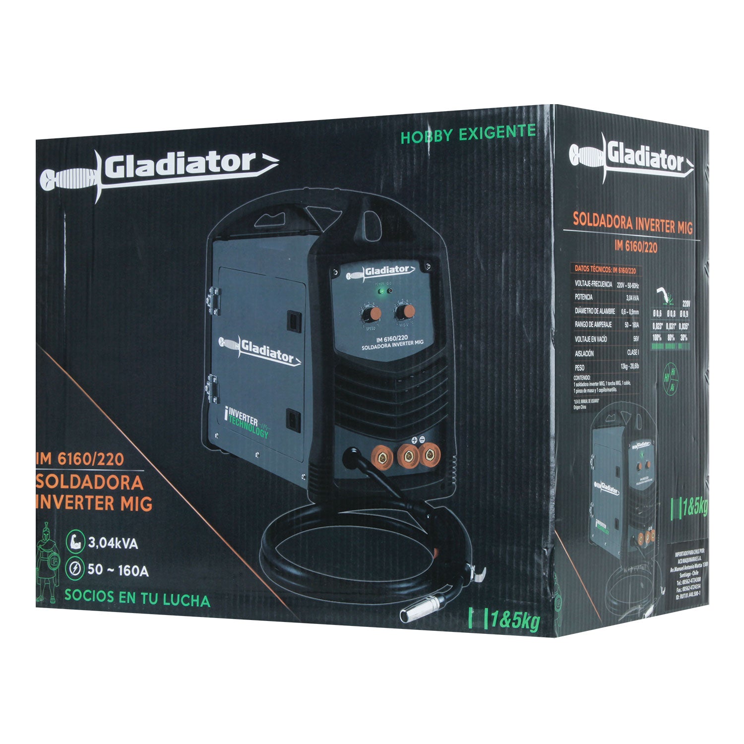 SOLDADORA INVERTER MIG 160 amp IM 6160/220