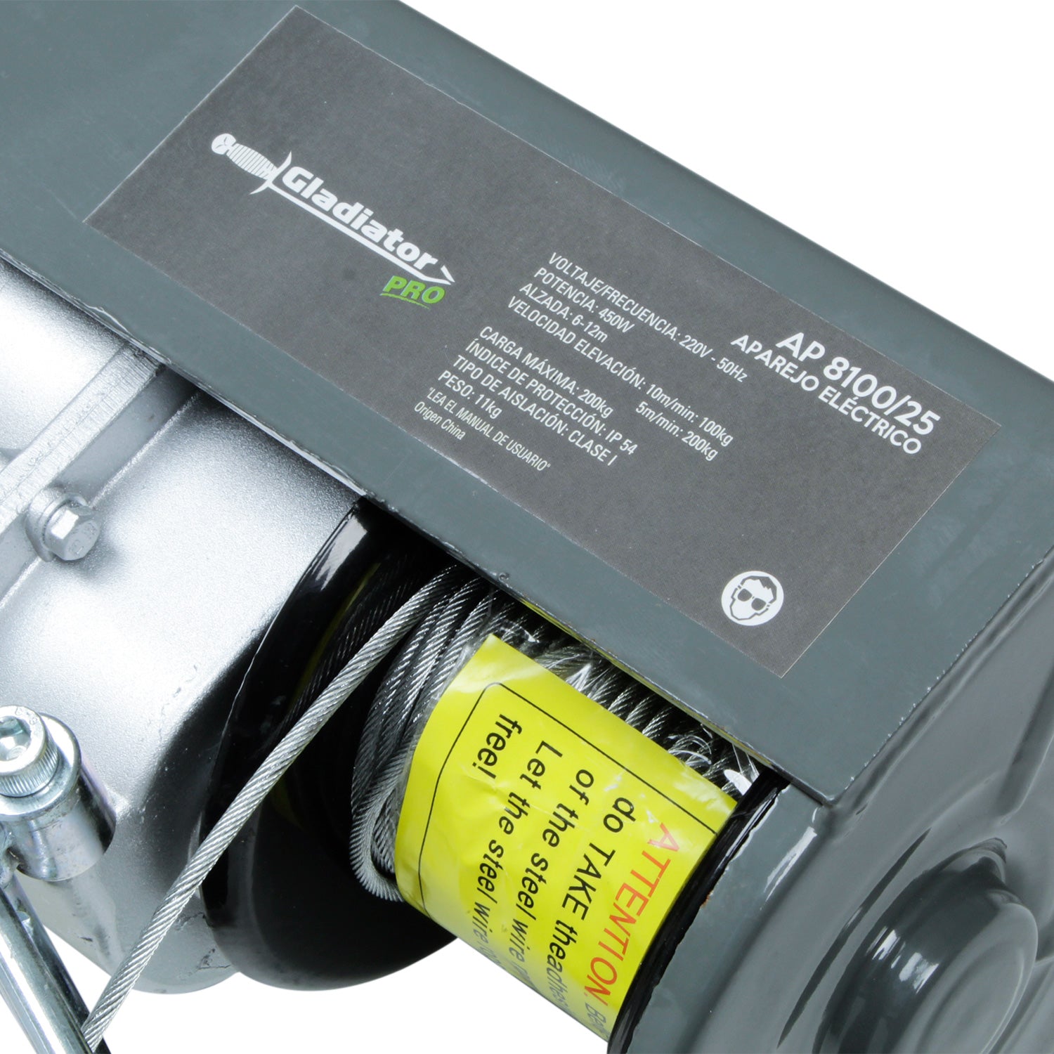 TECLE ELECTRICO 200kg 450w Alzada 6-12mts AP8100/2