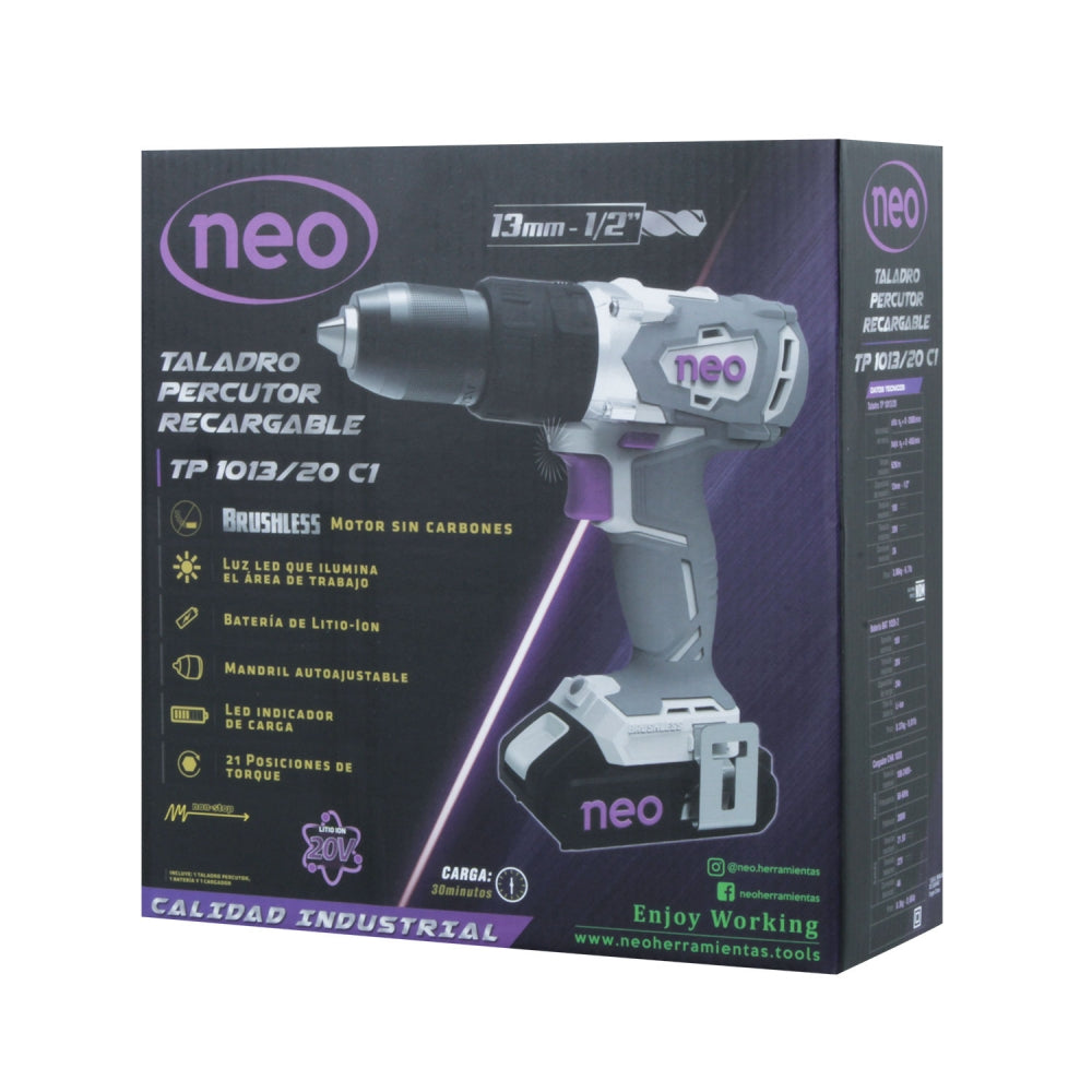 TALADRO PERC 13mm 20v INALAMBRICO TP 1013/20 C1