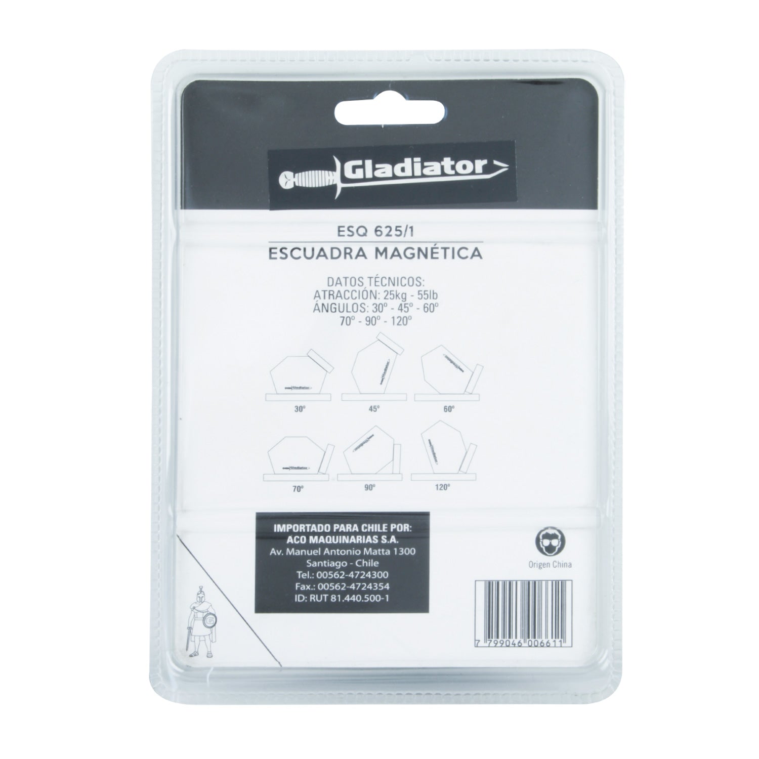 ESCUADRA MAGNETICA 6 ANGULOS 55 LBS ESQ625