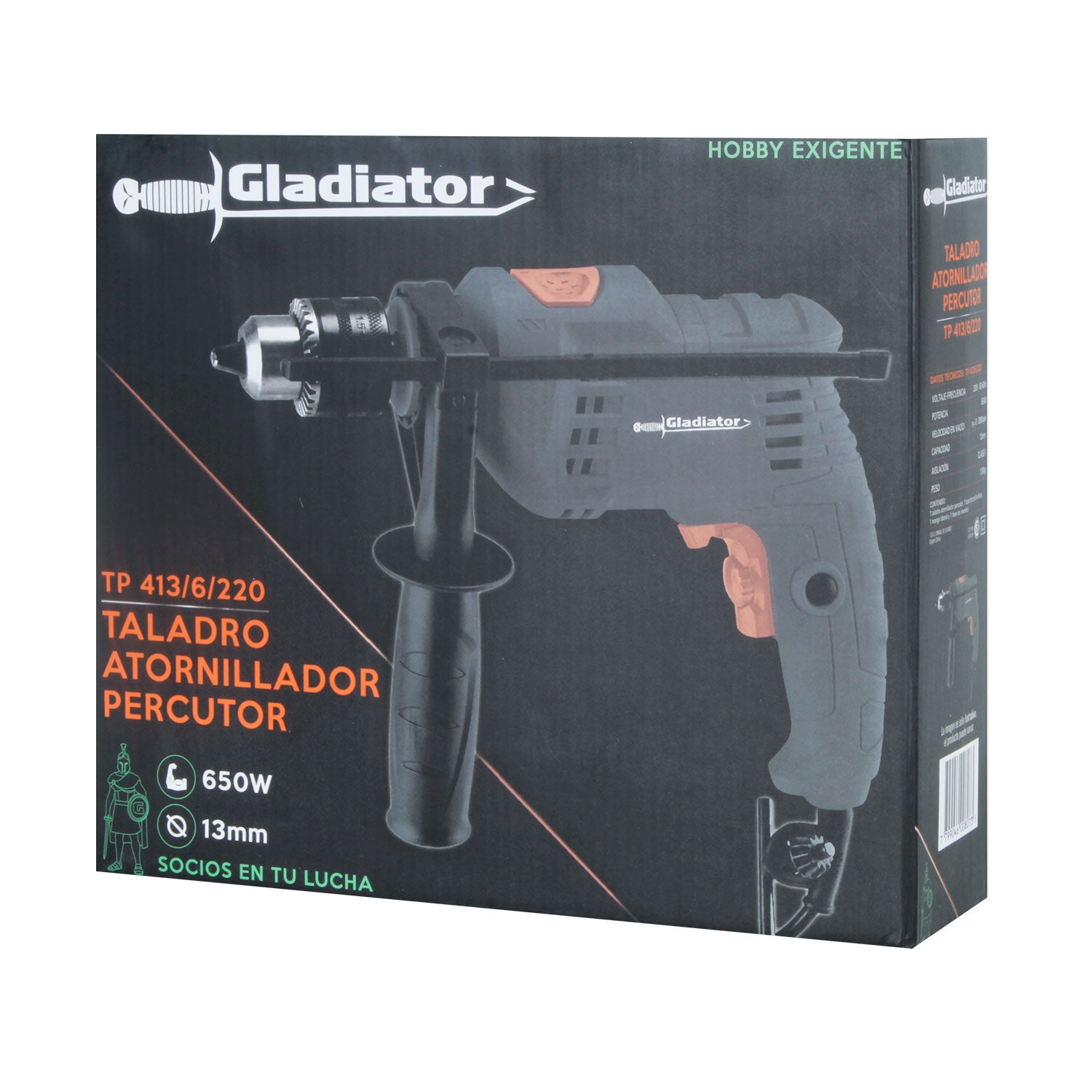 TALADRO PERCUTOR 13mm 650w TP 413/6/220
