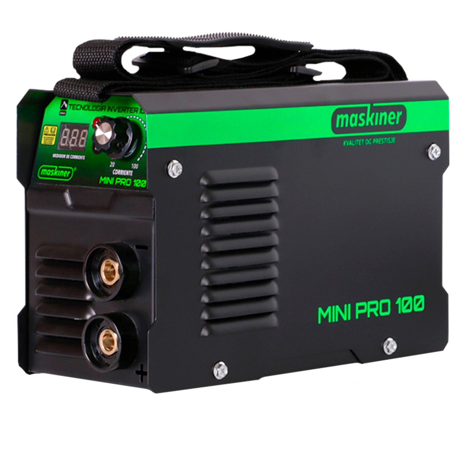 Pack Soldadora Inverter MiniPro 100Amp MASKINER + Máscara Fotosensible + Electrodos