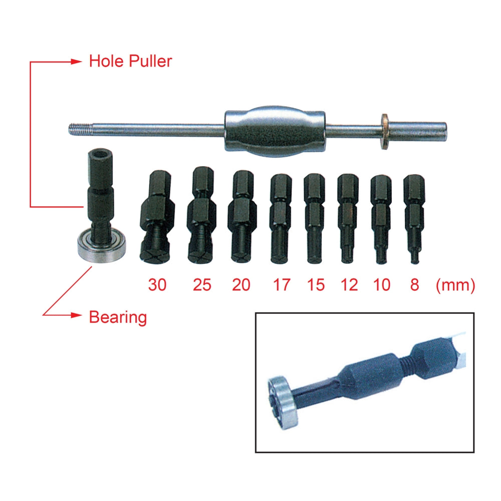 JUEGO EXTRACTOR de RODAMIENTOS INTERNOS AE310082