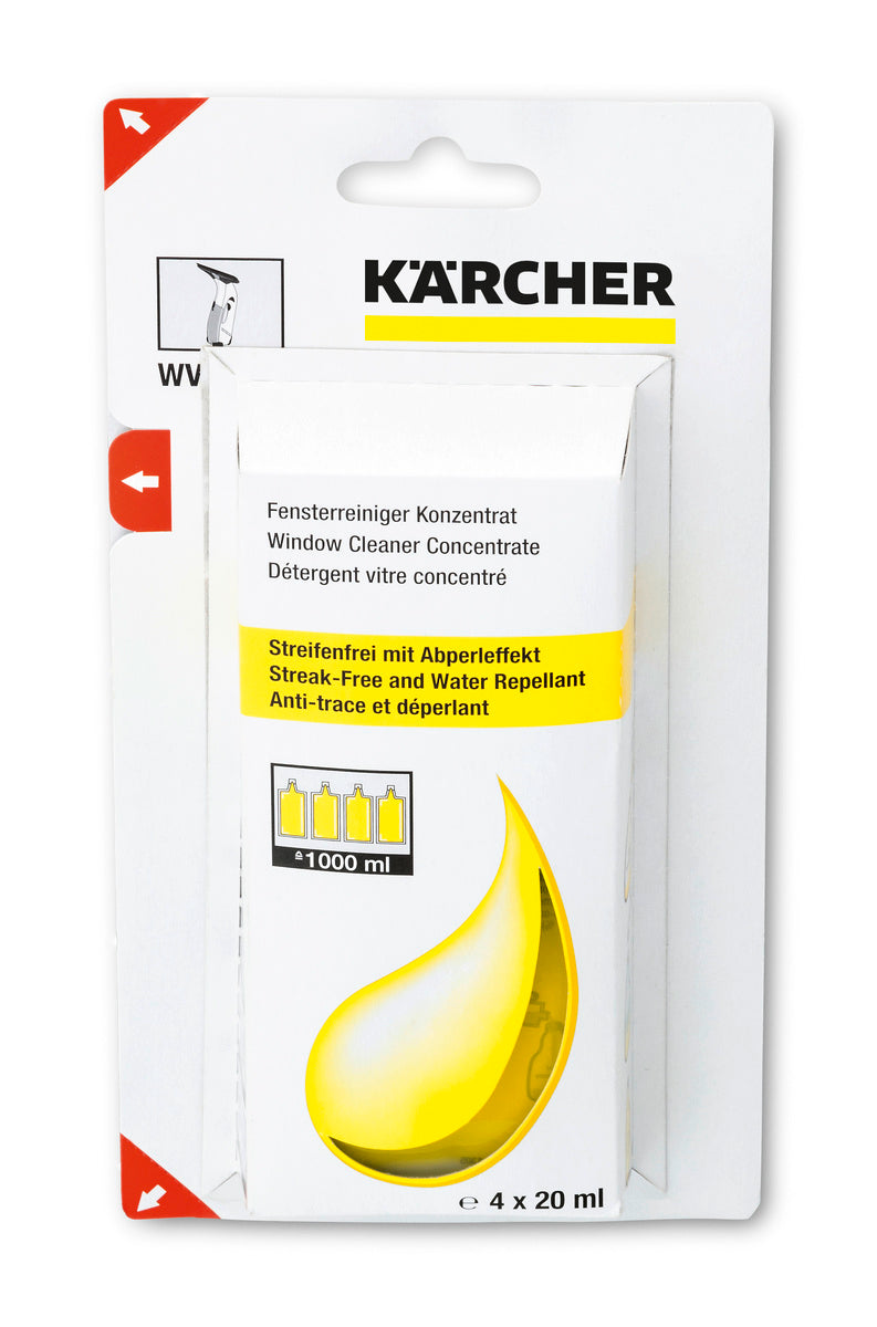RM 503 4 Unid de 20 ml Concentrado para Vidrios WV KÄRCHER