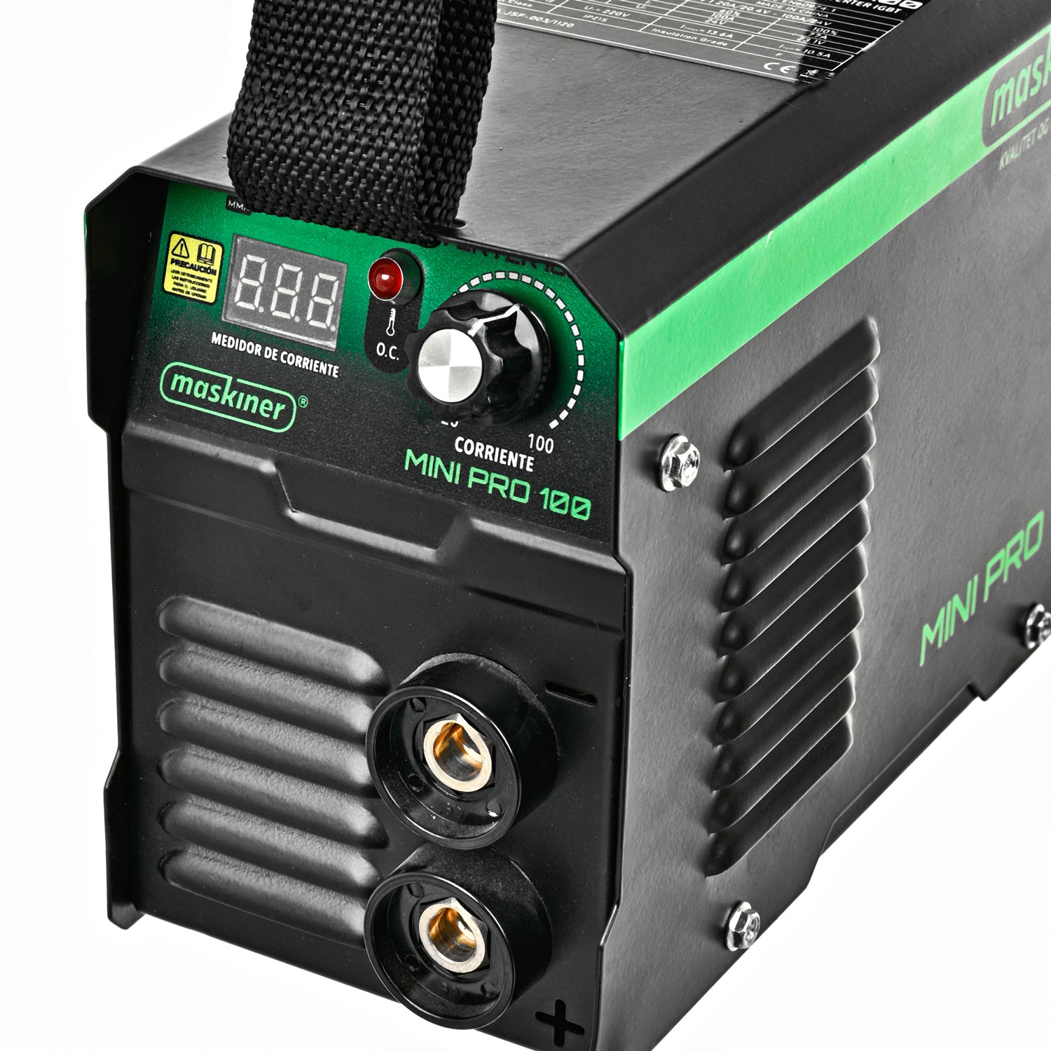 Pack Soldadora Inverter MiniPro 100Amp MASKINER + Máscara Fotosensible + Electrodos