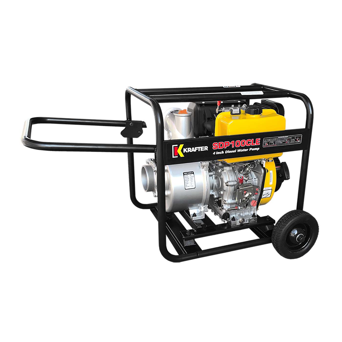 Motobomba Diésel KRAFTER SDP100CLE 4″x 4″ Caudal PE