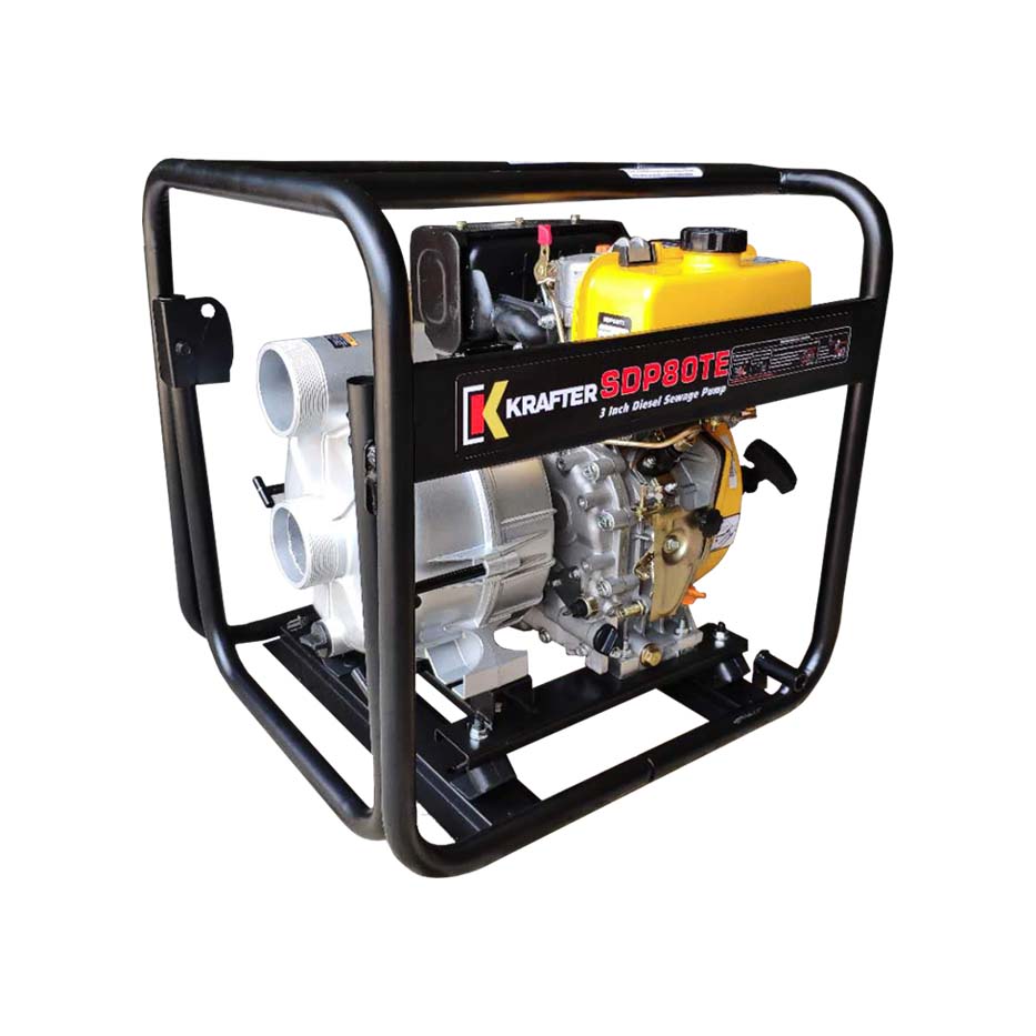 Motobomba Diésel SDP80TE 3″x 3″ TRASH PE KRAFTER