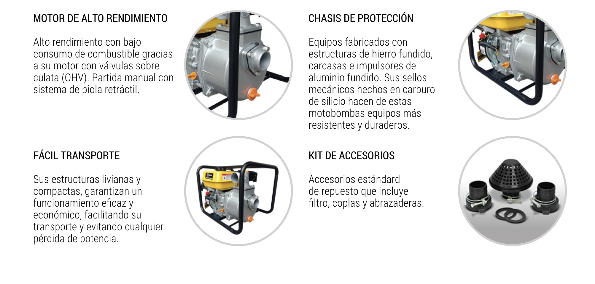 Motobomba Gasolina KRG50 2″X2″ KRAFTER