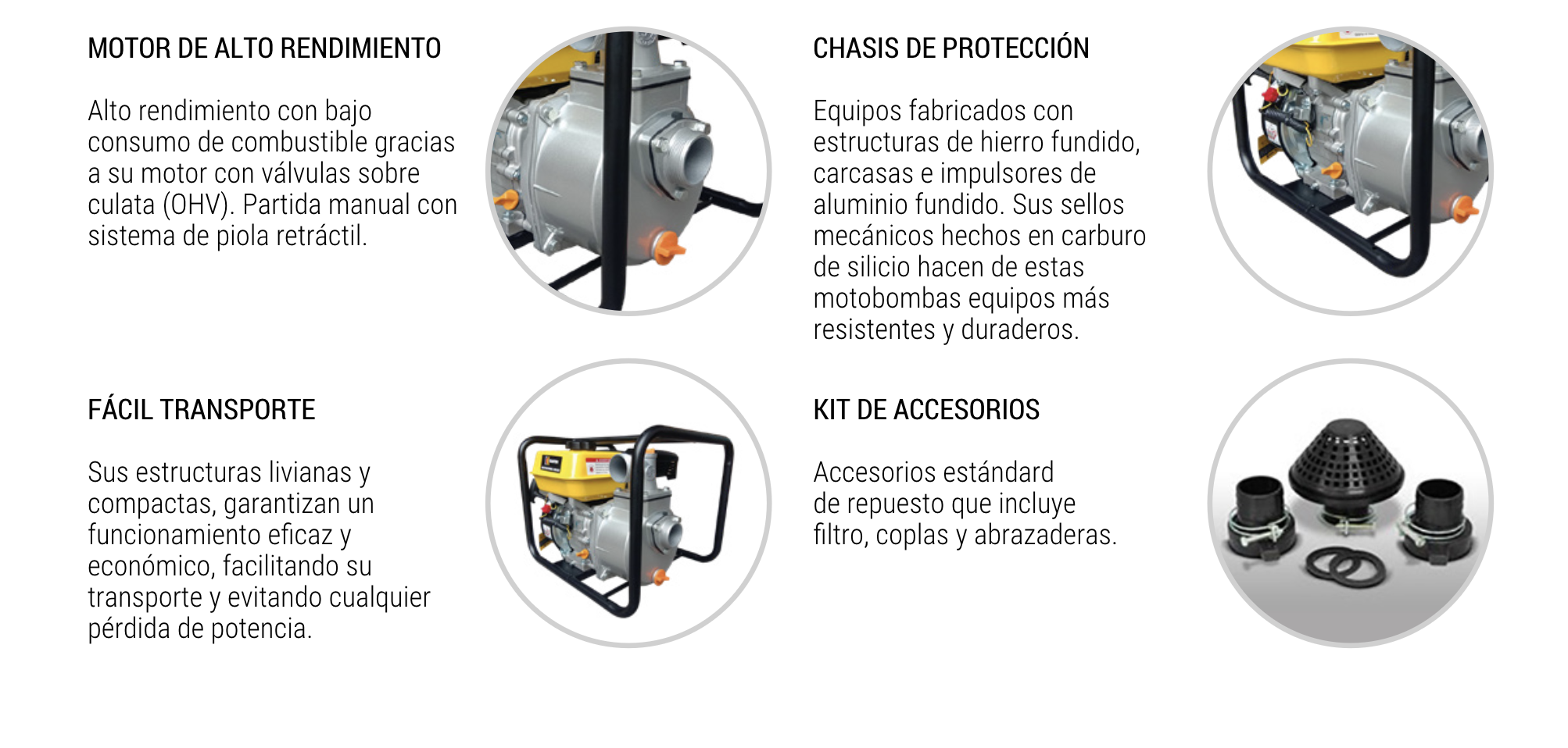 Motobomba Gasolina KRAFTER KRG50 2X2 - Krafter, Motobombas en Emaresa