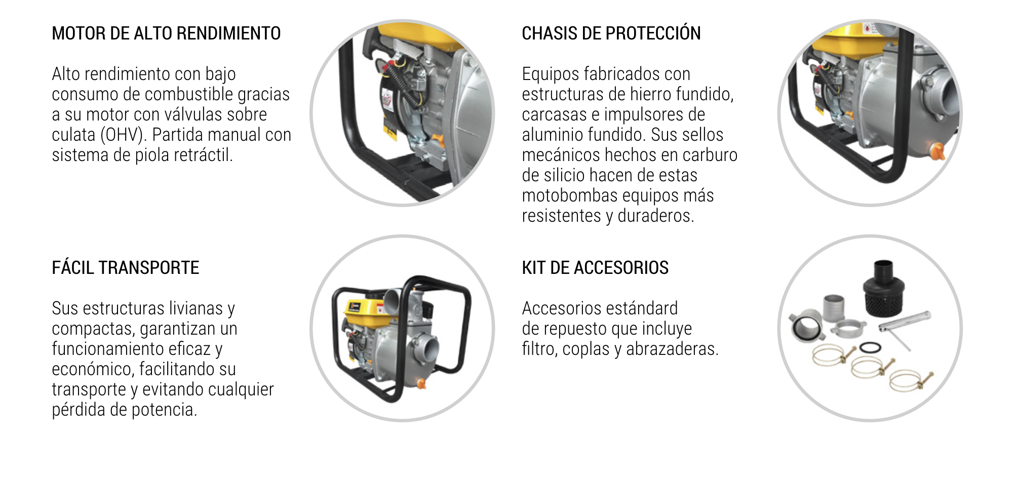 Motobomba Gasolina KRG80 3″X3″ KRAFTER