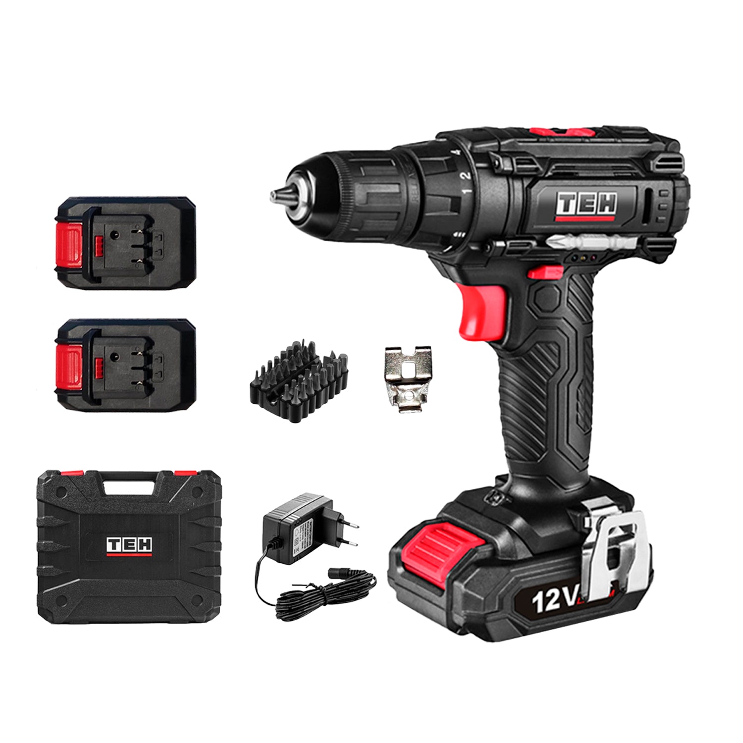 Taladro Inalámbrico 12v 10mm Mod S 23n.m TEHTOOLS